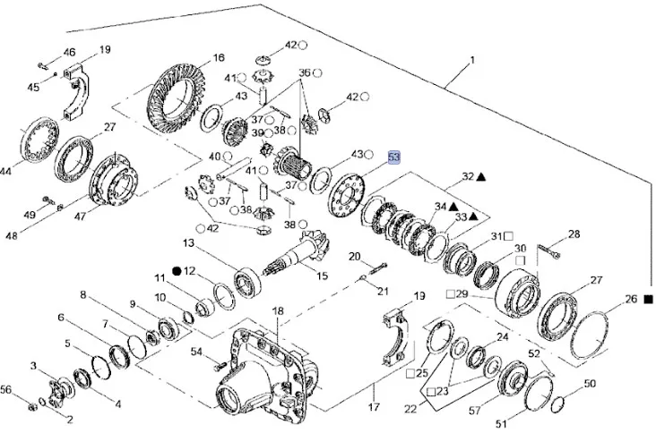 87674569 - Фланец муфты дифф. моста пер. DS 5кл. TGT8./Mg.